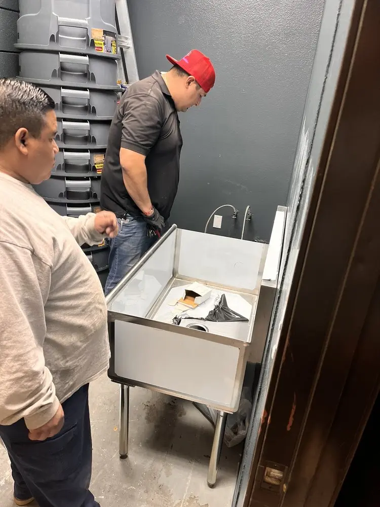 Commercial plumbing and sink installation in Woodstown